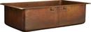 Thompson Medium Antique 33 x 19 in. No Hole Copper Single Bowl Dual Mount Kitchen Sink 
