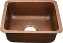 17 x 15 in. Drop-in and Undermount Copper Bar Sink in Antique Copper