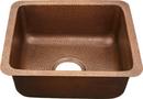 Thompson Antique Copper 17 x 15 in. Drop-in and Undermount Copper Bar Sink 