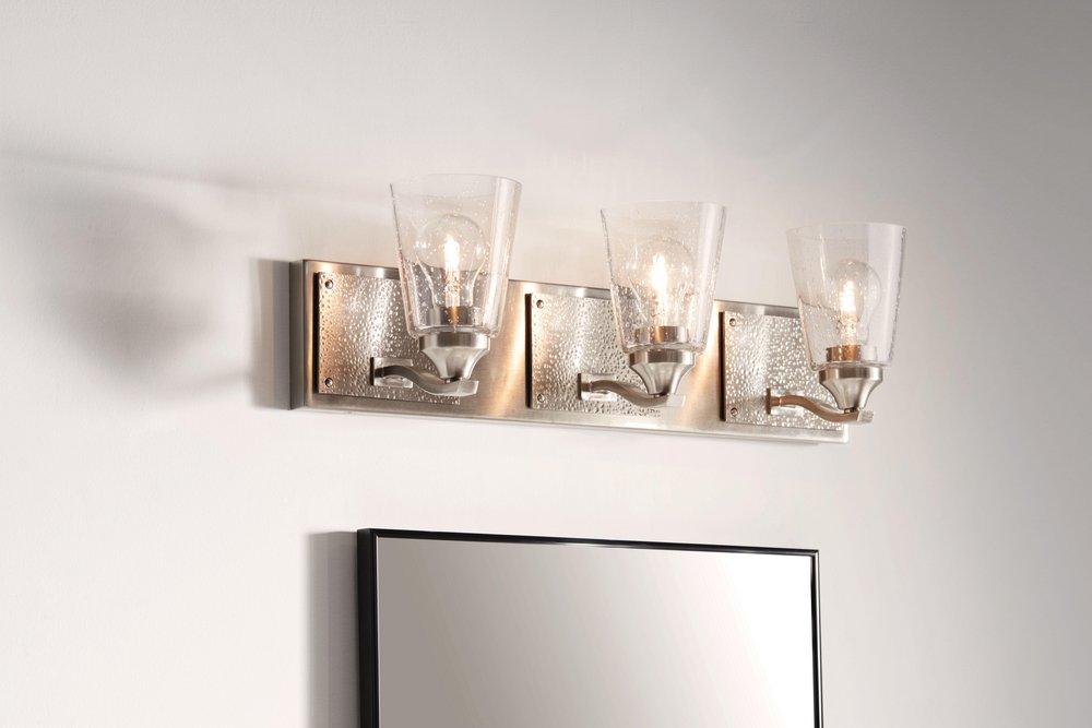 Hinkley Brushed Nickel 100W 3-Light Medium E-26 Base Vanity Light 