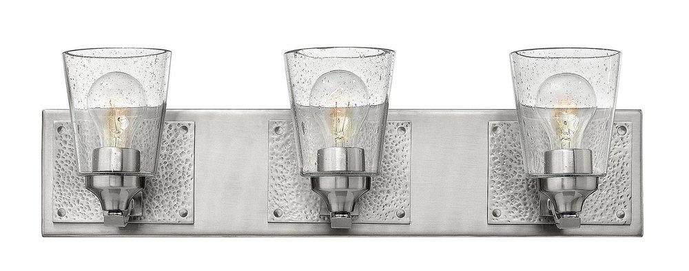 Hinkley Brushed Nickel 100W 3-Light Medium E-26 Base Vanity Light 