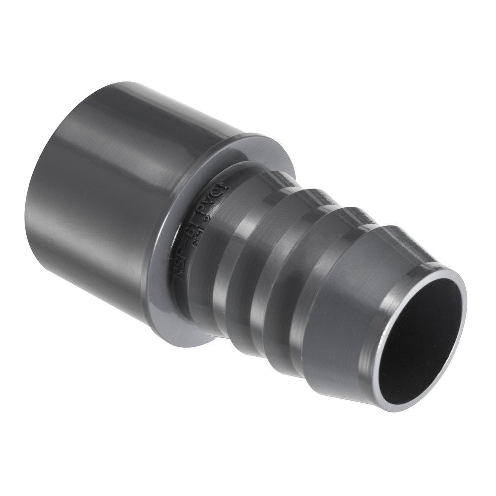 Grey Insert x IPS Spigot Straight Schedule 40 PVC Adapter 