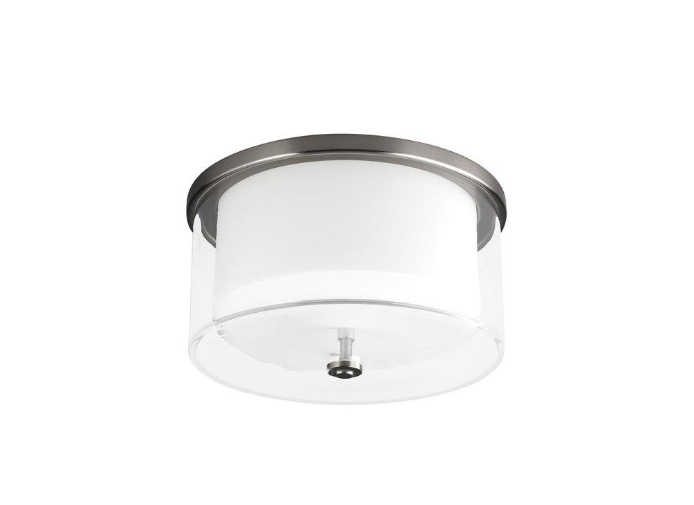 Generation Lighting Brushed Steel 8-1/2 in. 17W Ceiling Fan Light Kit 