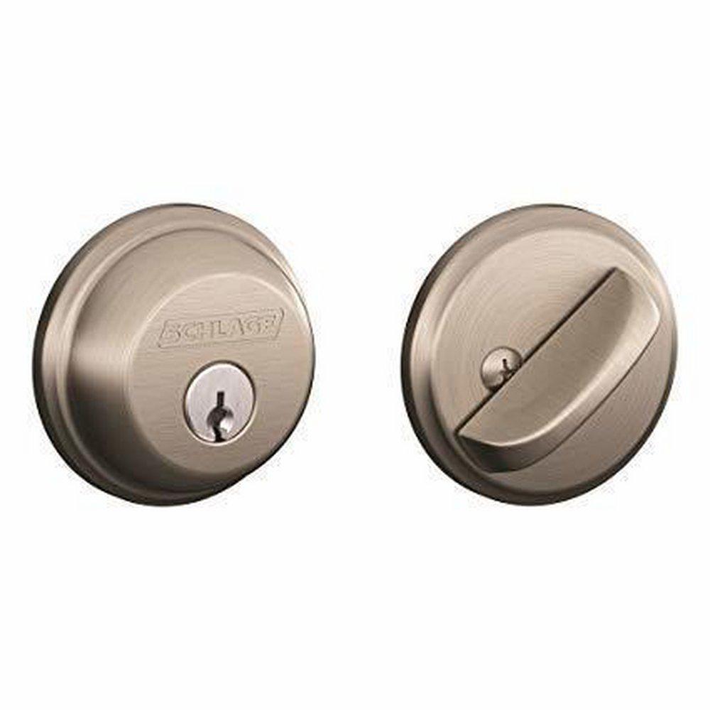 Weslock National Satin Nickel Single Cylinder Deadbolt 
