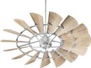 Quorum International Galvanized 29.5W 15-Blade Ceiling Fan with 60 in. Blade Span 