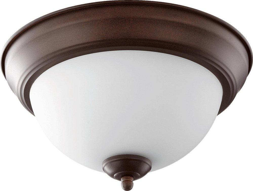 Quorum International Oiled Bronze 11-1/2 in. 2-Light 60W Ceiling Light 