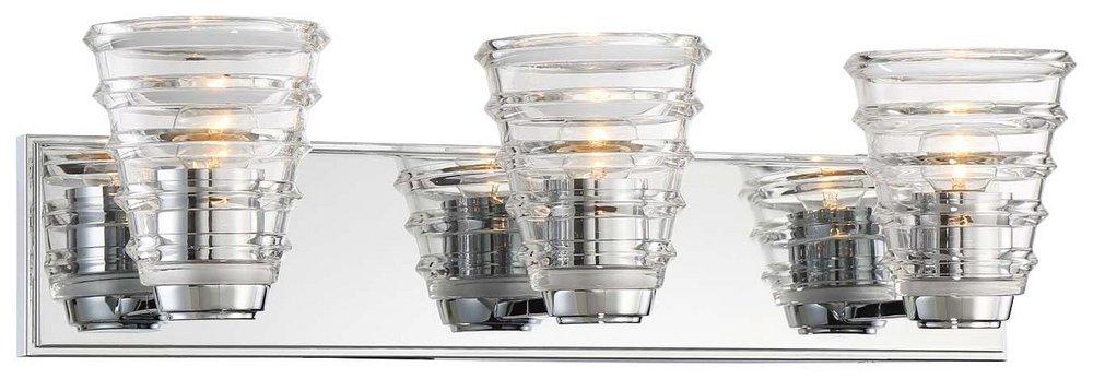 George Kovacs Polished Chrome 100W 3-Light Vanity Fixture 