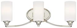 3-Light 100W Bath Light in Polished Nickel