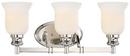 Minka Lavery Polished Nickel PN 3 100W MED INCAND BATH LGHT 