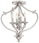 Minka Lavery Brushed Nickel 60W 4-Light Semi-Flushmount Ceiling Fixture 