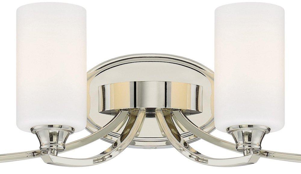 Minka Lavery Polished Nickel 100W 4-Light Bath Light with Etched Opal Glass 