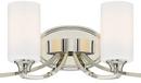 Minka Lavery Polished Nickel 100W 4-Light Bath Light with Etched Opal Glass 