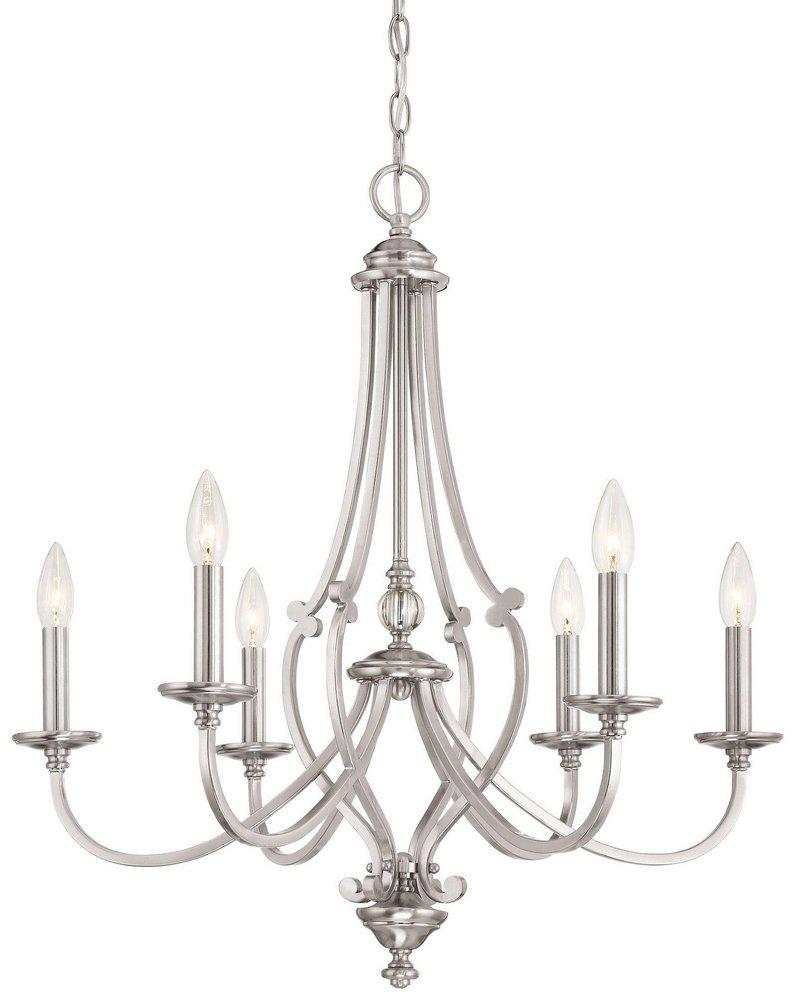 Minka Lavery Brushed Nickel 60W 6-Light Chandelier 