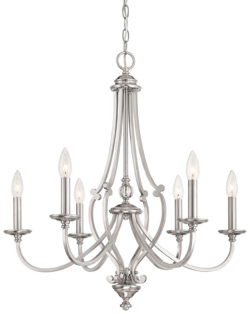 Minka Lavery Brushed Nickel 60W 6-Light Chandelier 