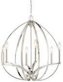 6-Light Pendant in Polished Nickel