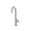 Single Handle Pull Down Bar Faucet in Stainless Steel