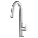 Single Handle Pull Down Kitchen Faucet in Stainless Steel - PVD