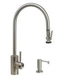 1.75 gpm 2-Hole Extended Reach Positive Lock Pull-Down Kitchen Sink Faucet with Single Lever Handle in Polished Nickel