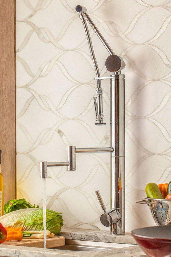 Waterstone Matte Black 1.75 gpm 1-Hole Pull-Down Kitchen Sink Faucet with 12 in. Articulated Spout and Single Lever Handle 