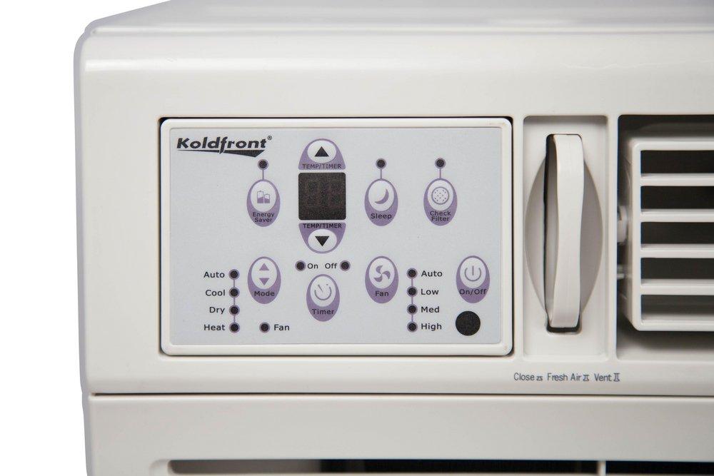Koldfront White Window Air Conditioner with Supplemental Heat 