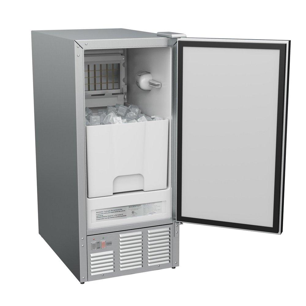 Edgestar Stainless Steel 33-1/2 in. 25 lb Ice Maker 