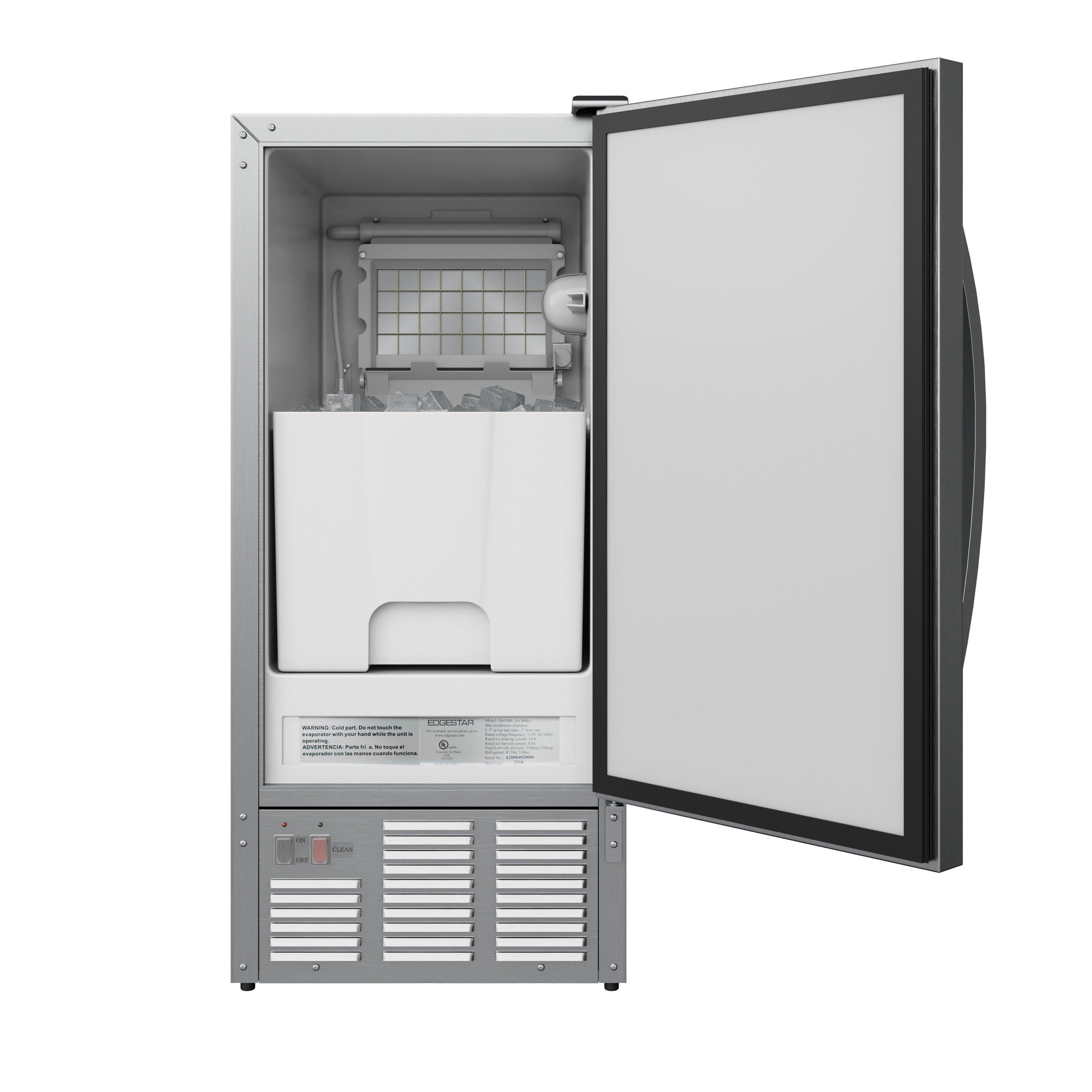 Edgestar Stainless Steel 33-1/2 in. 25 lb Ice Maker 