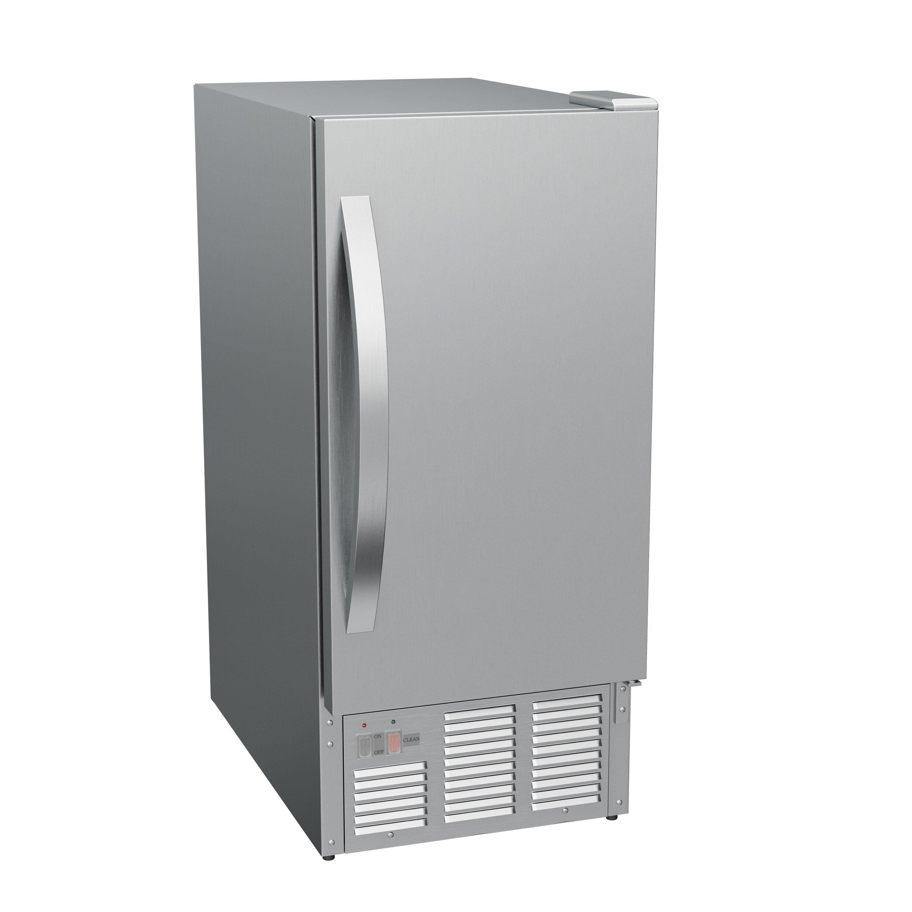 Edgestar Stainless Steel 33-1/2 in. 25 lb Ice Maker 