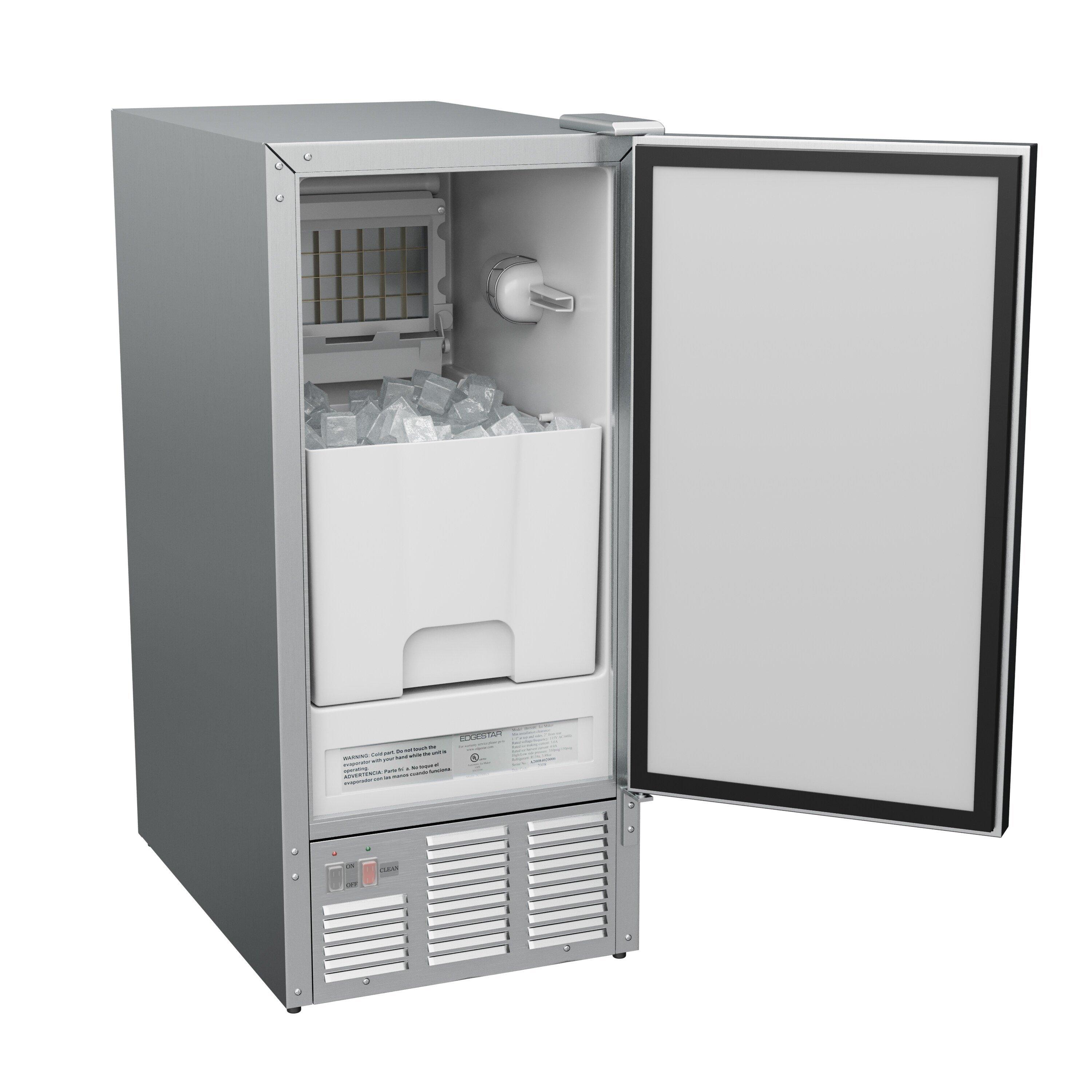 Edgestar Stainless Steel 33-1/2 in. 25 lb Ice Maker 