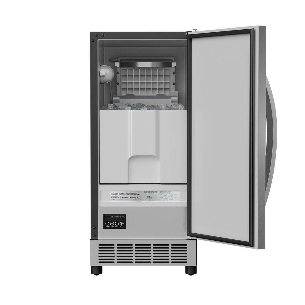 Edgestar Stainless Steel 32-3/5 in. 25 lb Ice Maker 
