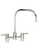Waterstone Polished Nickel 1.75 gpm Kitchen Sink Bridge Faucet Spout with Double Lever Handle 