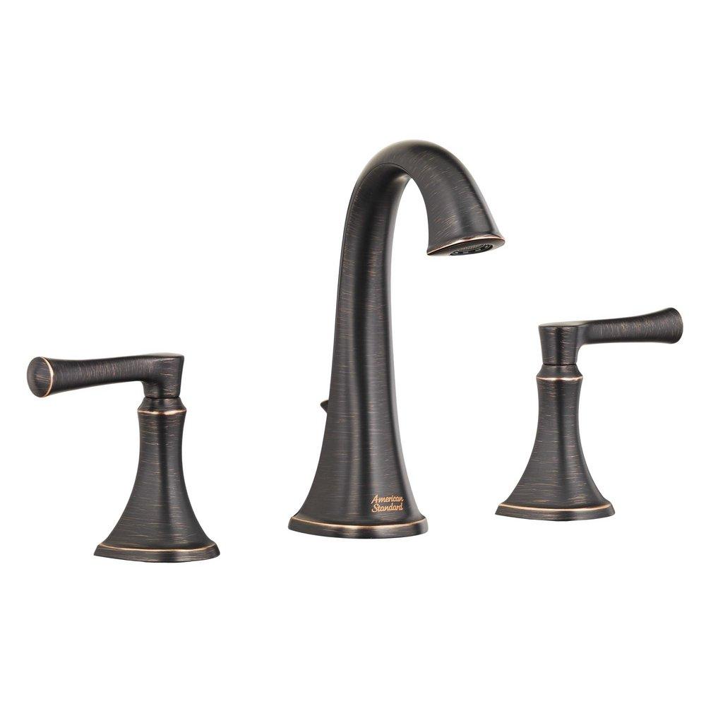 American Standard Legacy Bronze Two Handle Widespread Bathroom Sink Faucet with Metal Pop-Up Drain 