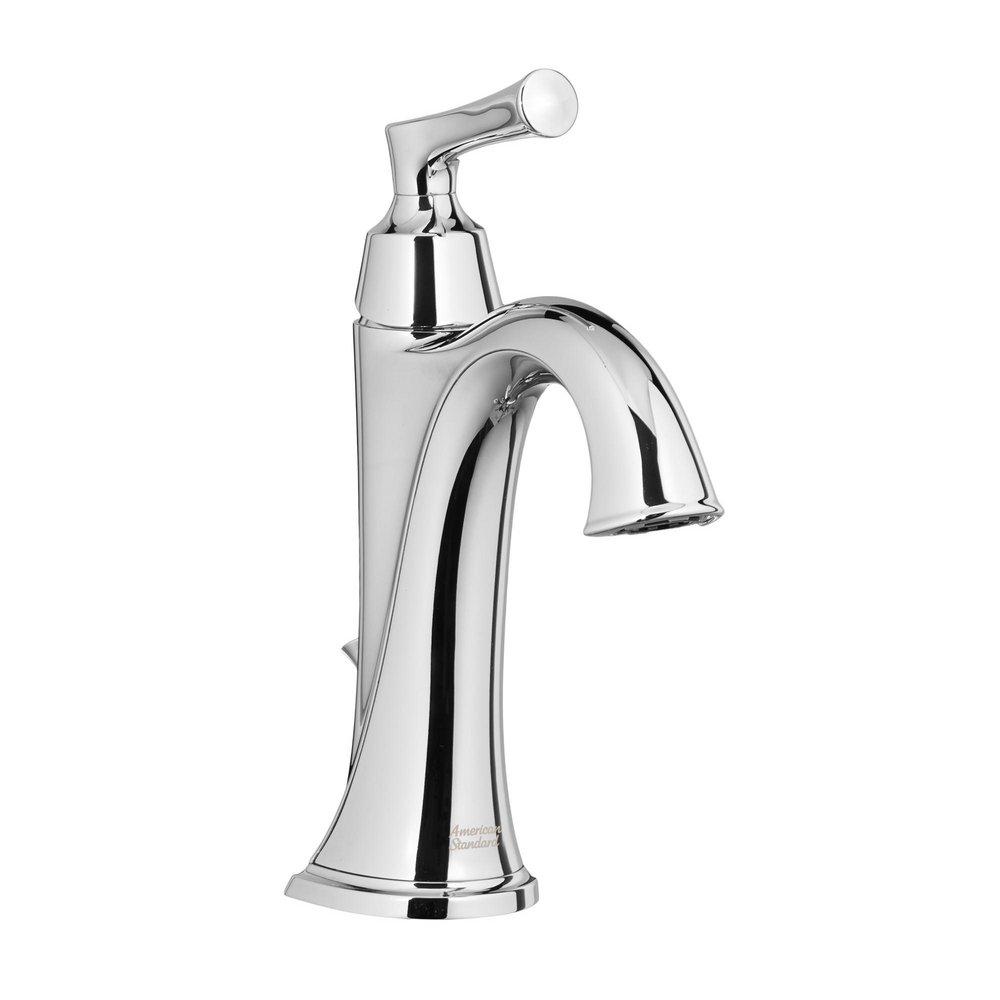 American Standard Polished Chrome Single Handle Monoblock Bathroom Sink Faucet 