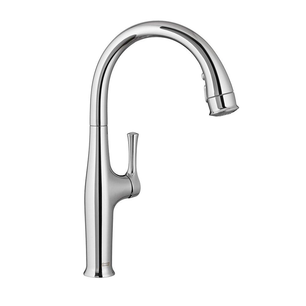 American Standard Polished Chrome Single Handle Pull Down Kitchen Faucet 