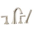 Two Handle Roman Tub Faucet in Brushed Nickel