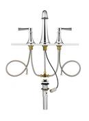 American Standard Polished Nickel PVD Two Handle Widespread Bathroom Sink Faucet with Metal Pop-Up Drain 