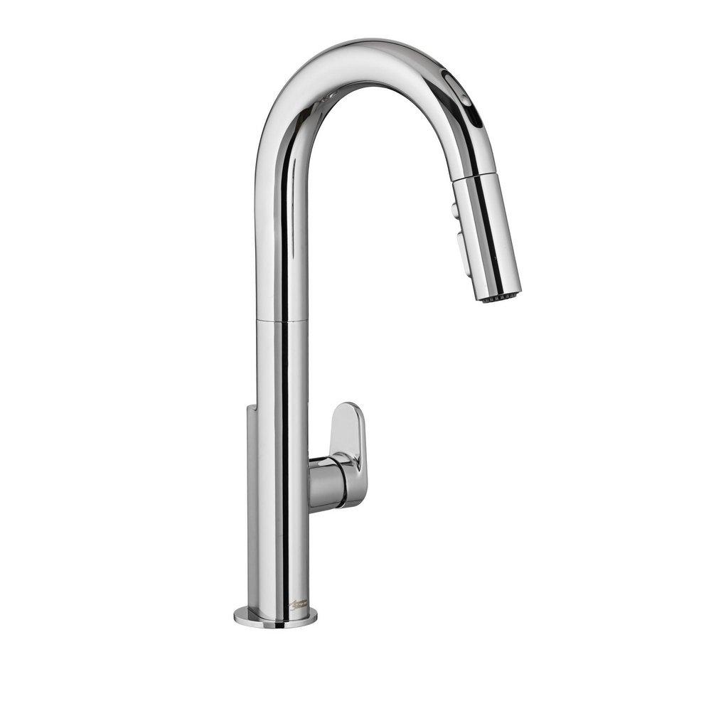 American Standard Polished Chrome Single Handle Pull Down Sensor Kitchen Faucet 