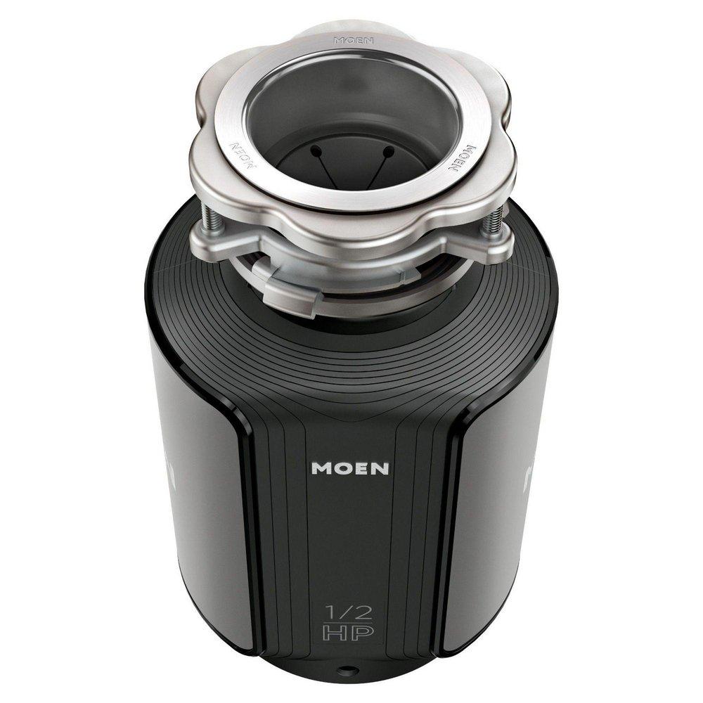 Moen Black Continuous Feed Garbage Disposal with Pre-Installed Power Cord and SoundSHIELD Technology 