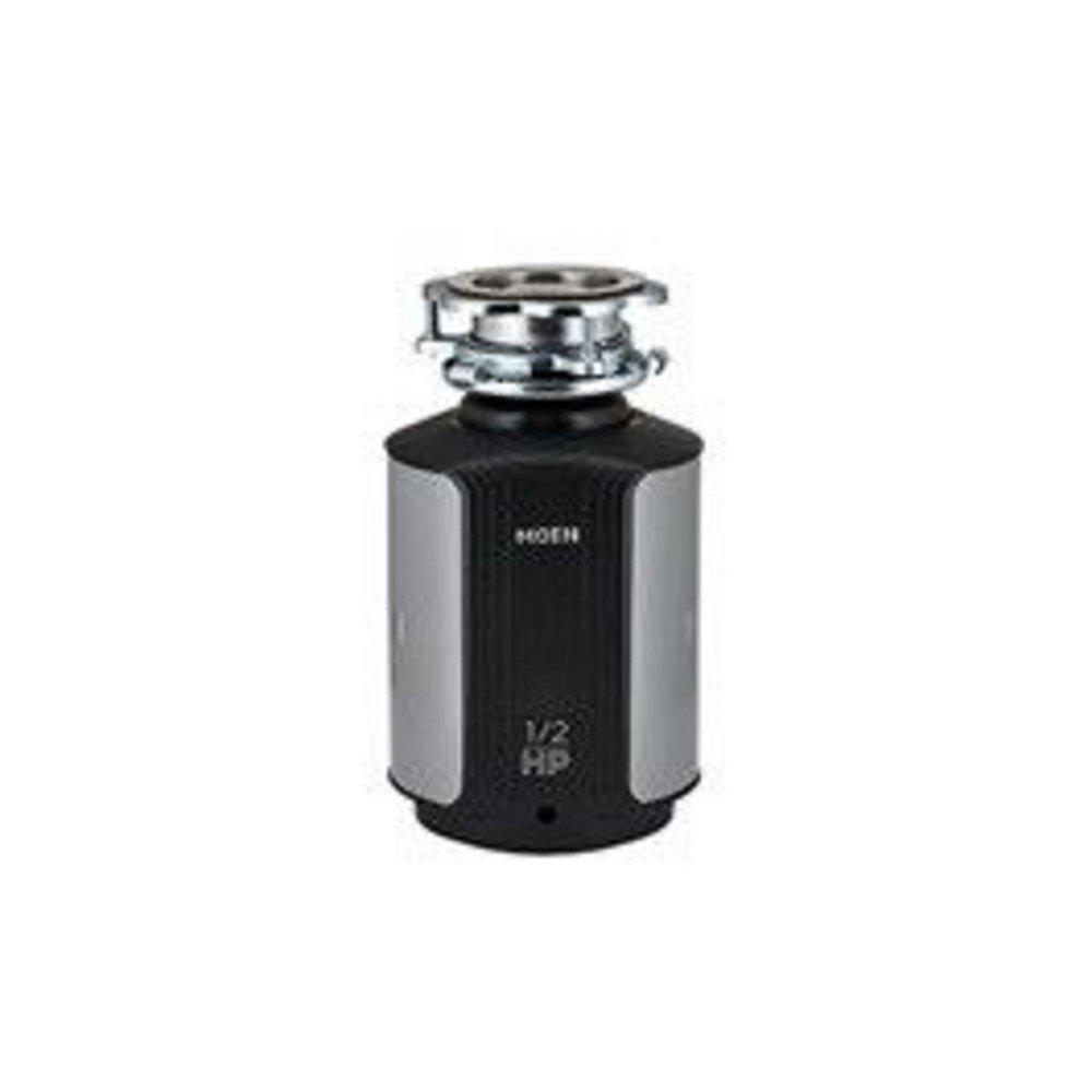 Moen Black Continuous Feed Garbage Disposal with Pre-Installed Power Cord and SoundSHIELD Technology 