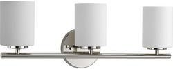 100W 3-Light Medium E-26 Base Incandescent Bath Light in Polished Nickel