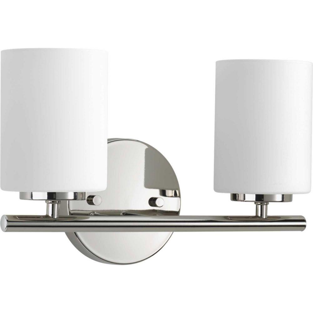 Progress Lighting Polished Nickel 2-Light Bath Light 