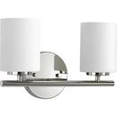 Progress Lighting Polished Nickel 2-Light Bath Light 