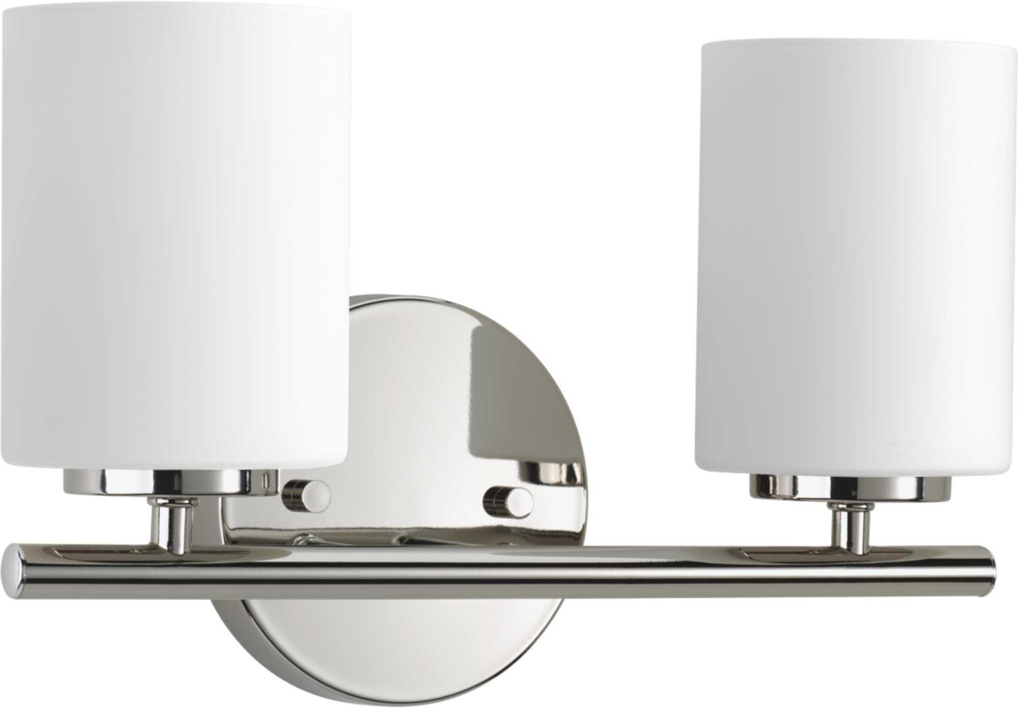 Progress Lighting Polished Nickel 2-Light Bath Light 