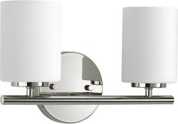 2-Light Bath Light in Polished Nickel