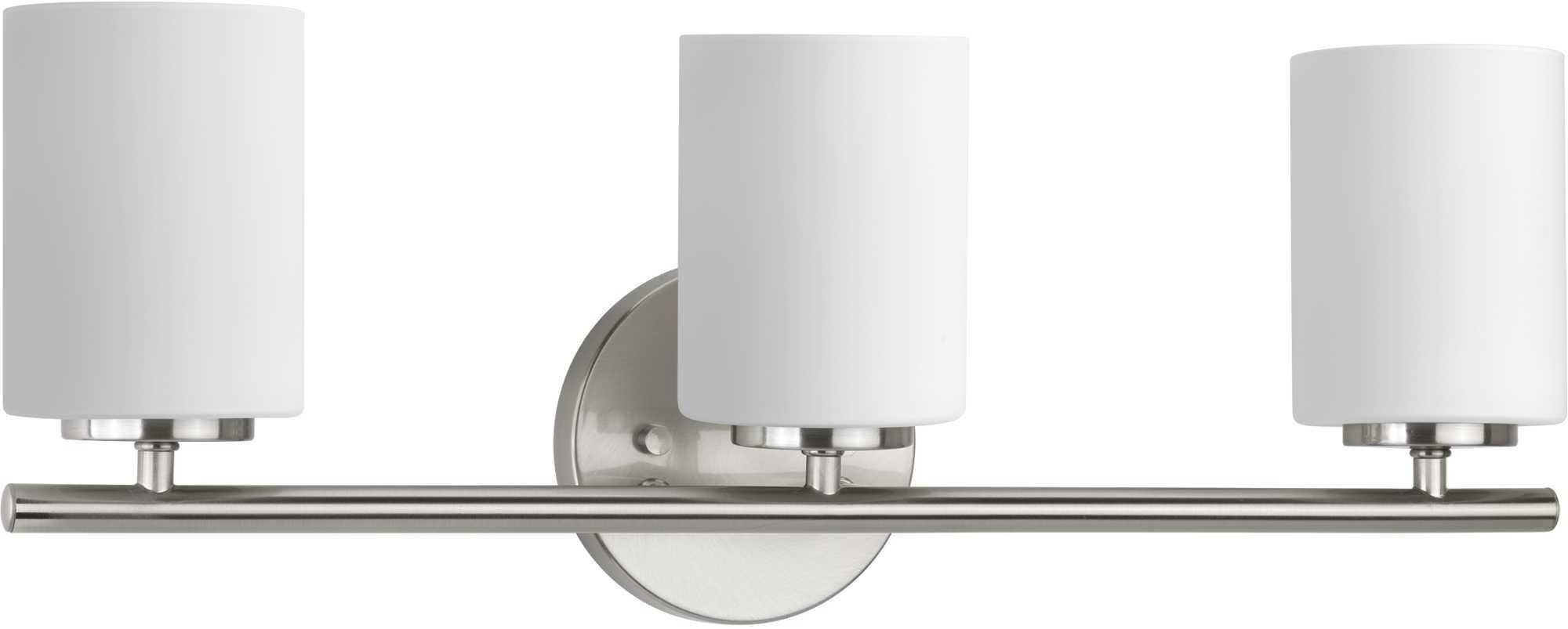 Progress Lighting Brushed Nickel 100W 3-Light Medium E-26 Base Incandescent Bath Light 