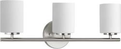 3-Light Incandescent Bathroom Light in Brushed Nickel