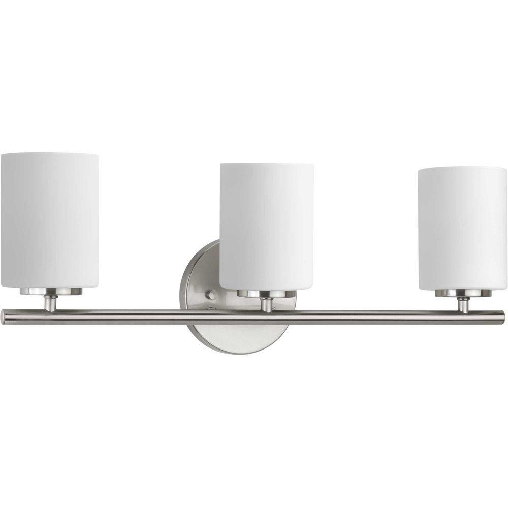 Progress Lighting Brushed Nickel 100W 3-Light Medium E-26 Base Incandescent Bath Light 