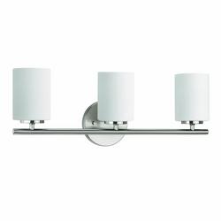3-Light Incandescent Bathroom Light in Brushed Nickel