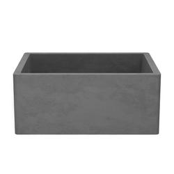 24 in. Undermount Farmhouse Concrete Single Bowl Kitchen Sink in Slate