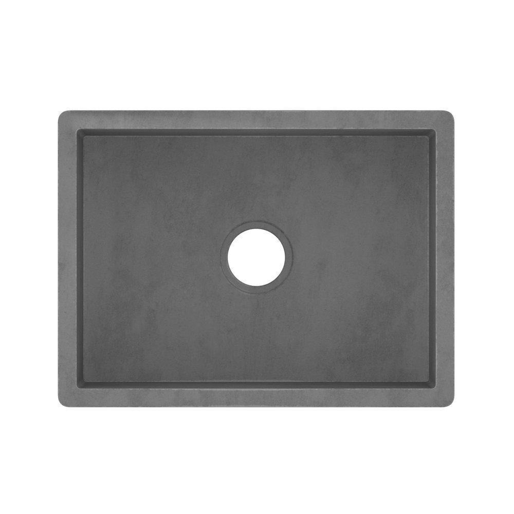 Native Trails Slate 24 x 18 in. Concrete Single Bowl Farmhouse Kitchen Sink 