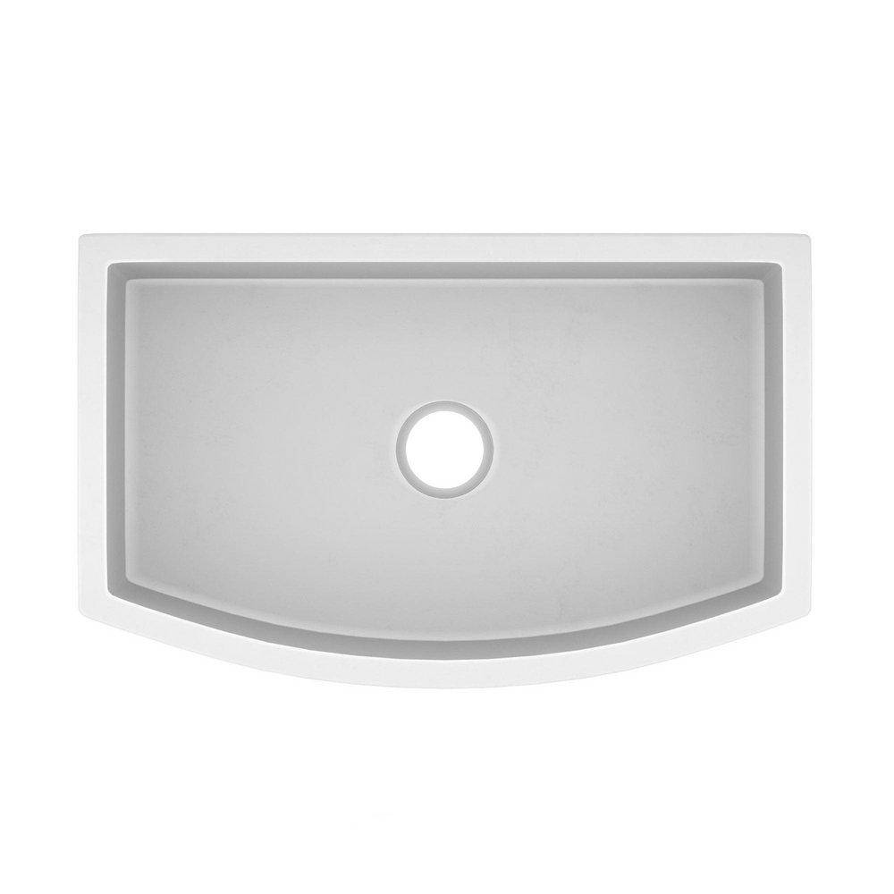 Native Trails Pearl 33 x 20-1/2 in. Concrete Single Bowl Farmhouse Kitchen Sink 